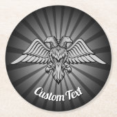 グレイイーグル2ヘッド紙コースター ラウンドペーパーコースター (正面)