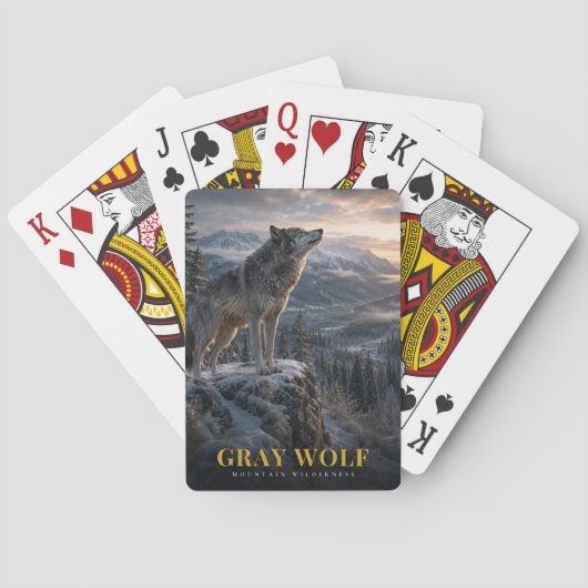 グレイウルフマウンテンワイルダネスアニマルズ トランプ (裏面)