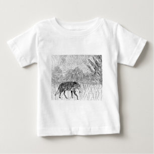 グレイウルフ野生動物 ベビーTシャツ