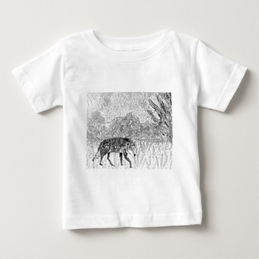 グレイウルフ野生動物 ベビーTシャツ (正面)
