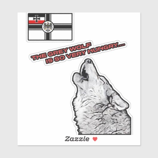 グレイウルフ非常に空腹 – Greyhoundムービーステッカー シール (シート)