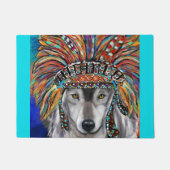 グレイウルフ アート ドアマット (正面)