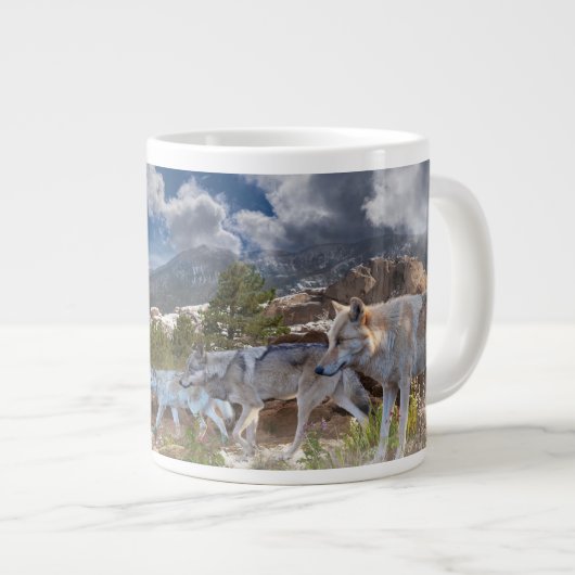 グレイウルブスファミリージャーニー ジャンボコーヒーマグカップ (正面右)