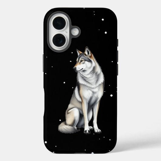 グレイエレガントウルフ Case-Mate iPhoneケース (裏面)
