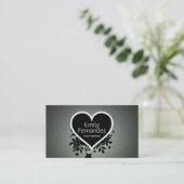 グレイエレガントグリーングリッター 名刺 (スタンド正面)