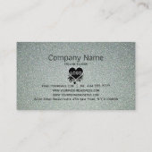 グレイエレガントグリーングリッター 名刺 (裏面)