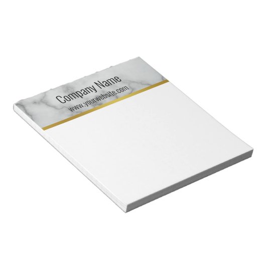 グレイエレガントフェイクマーブルビジネス文字テンプレート ノートパッド (アングル)