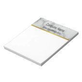 グレイエレガントフェイクマーブルビジネス文字テンプレート ノートパッド (回転)