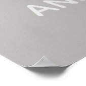 グレイエレガントブッダポートレート感動的引用文 ポスター (角)