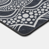 グレイエレガントマンダラアート霊気ヨガニュートラル禅 デスクマット (コーナー)