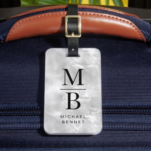 グレイエレガントモノグラム ラゲッジタグ (正面インサイチュ2)