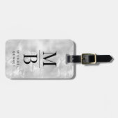 グレイエレガントモノグラム ラゲッジタグ (正面横)