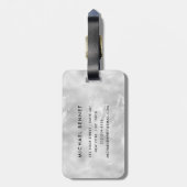 グレイエレガントモノグラム ラゲッジタグ (裏面縦)