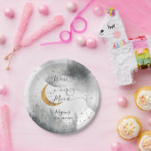 グレイオーバーザムーンスターズ金ゴールドベビーシャワー ペーパープレート (パーティー)