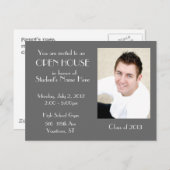 グレイオープンハウスはがき インビテーションポストカード (正面/裏面)