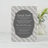 グレイカスタマイズホワイトカレッジトランクパーティー招待状 招待状 (スタンド正面)