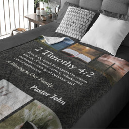 グレイカスタムユニーク牧師へのクリスマスの贈り物 シェルパブランケット