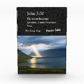 グレイカスタムユニーク牧師へのクリスマスの贈り物 フォトブロック (正面)