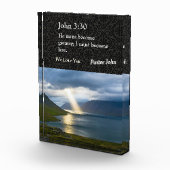 グレイカスタムユニーク牧師へのクリスマスの贈り物 フォトブロック (右)