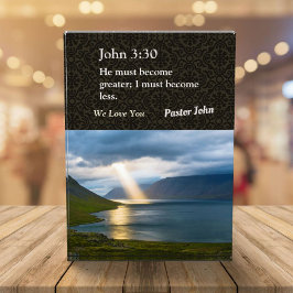 グレイカスタムユニーク牧師へのクリスマスの贈り物 フォトブロック