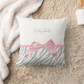 グレイガーリートラストライプアニマルプリント（名前） クッション (ブランケット)