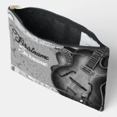 グレイギター音楽パーソナライズされた旅行アクセサリーBa アクセサリーポーチ (見開き)