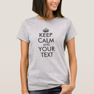 グレイクラウンとパーソナライズされたお保の穏やかな文字 Tシャツ