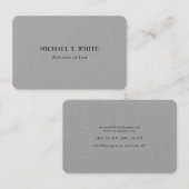 グレイクラシカルミニマルプロフェッショナルエレガント 名刺 (正面/裏面)