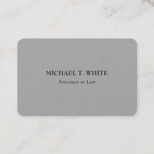 グレイクラシカルミニマルプロフェッショナルエレガント 名刺 (正面)