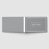 グレイクラシックホワシンプルイモダン結婚トGエレガント ゲストブック (全面)