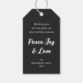 グレイグラデーションファララはっきりしたスクリプモダント ギフトタグ (裏面)