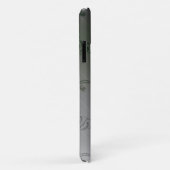 グレイグラデーション 葉っぱ パーソナライズデザイン Case-Mate iPhoneケース (裏面/右)