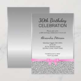 グレイグリッター30歳の誕生日 招待状