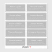 グレイゲスト住所 シール注文6"または8"! シール (シート)