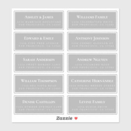 グレイゲスト住所 シール注文6"または8"! シール