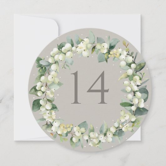 グレイゲスノーベリー+ユーカリ結婚のテーブル番号 (正面)