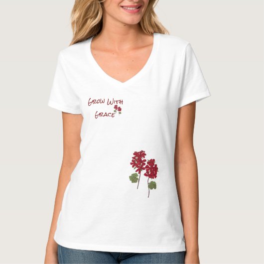 グレイシアプリントTシャツ – 励ましの言葉 Tシャツ (正面)