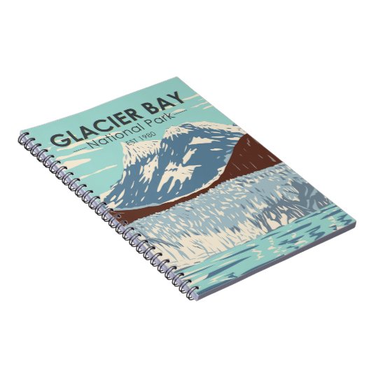 グレイシアベイ国立公園アラスカヴィンテージ ノートブック (右側)