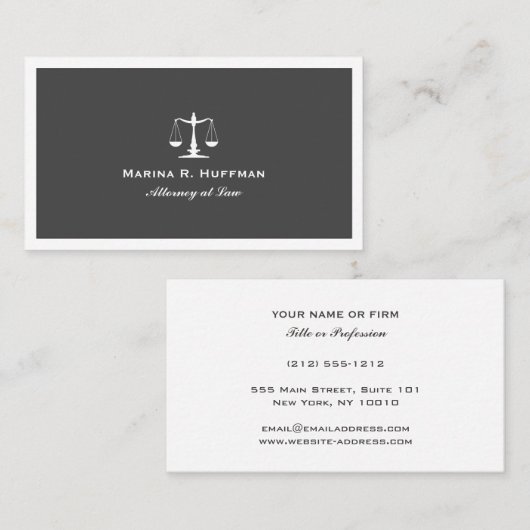 グレイシック弁護士ジャスティススケールプロフェッショナル 名刺 (正面/裏面)