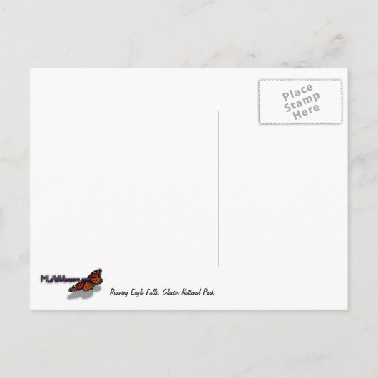 グレイシャランニングー国立公園の秋ズイーグル ポストカード (裏面)