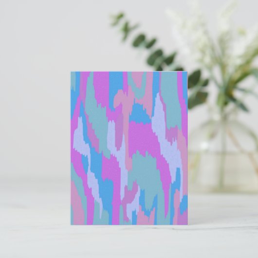 グレイシャルパラダイス抽象芸術プリント ポストカード (スタンド正面)