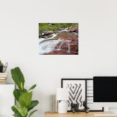 グレイシャーナショナルのBaring Creekの赤い岩 ポスター (ホームオフィス)