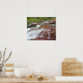 グレイシャーナショナルのBaring Creekの赤い岩 ポスター (キッチン)