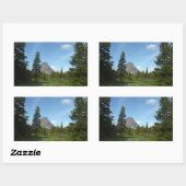 グレイシャーナショナルパークのアスターパークトレイル 長方形シール (シート)