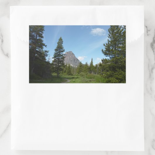 グレイシャーナショナルパークのアスターパークトレイル 長方形シール (バッグ)