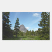 グレイシャーナショナルパークのアスターパークトレイル 長方形シール (正面)