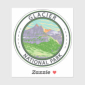 グレイシャーナショナルパークイン春モンタナバッジ シール (シート)