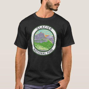グレイシャーナショナルパークイン春モンタナバッジ Tシャツ