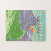 グレイシャーナショナルパークイン春モンタナヴィンテージ ジグソーパズル (横)