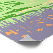 グレイシャーナショナルパークイン春モンタナヴィンテージ ポスター (角)